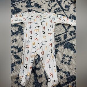 Basics Multicolor Alphabet Print Kids Footie